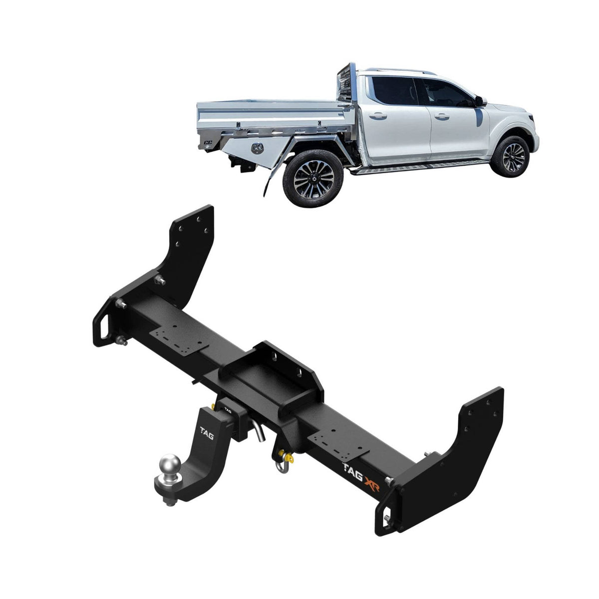 TAG Extreme Recovery Towbar for GWM Cannon Alpha Cab Chassis 2024-on | 3500kg towing - TXRA26