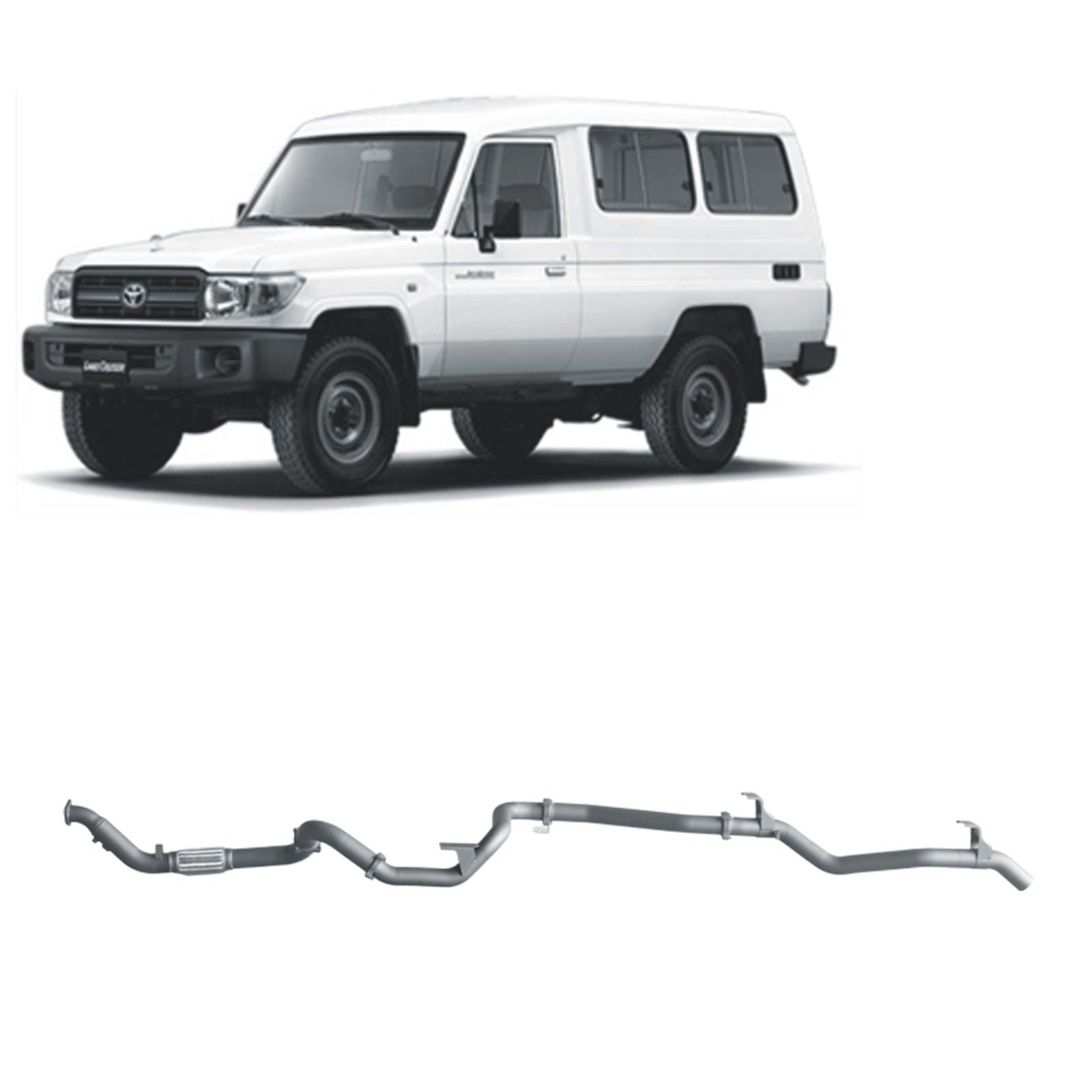 Redback Extreme Duty Exhaust for Toyota Landcruiser 78 Series 4.2L TD ...
