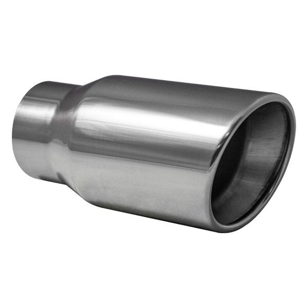 Exhaust Tip - 2 1/4" Inch (In) 2 1/2" Inch (Out) 150mm Long (Rolled In - Angle Cut)