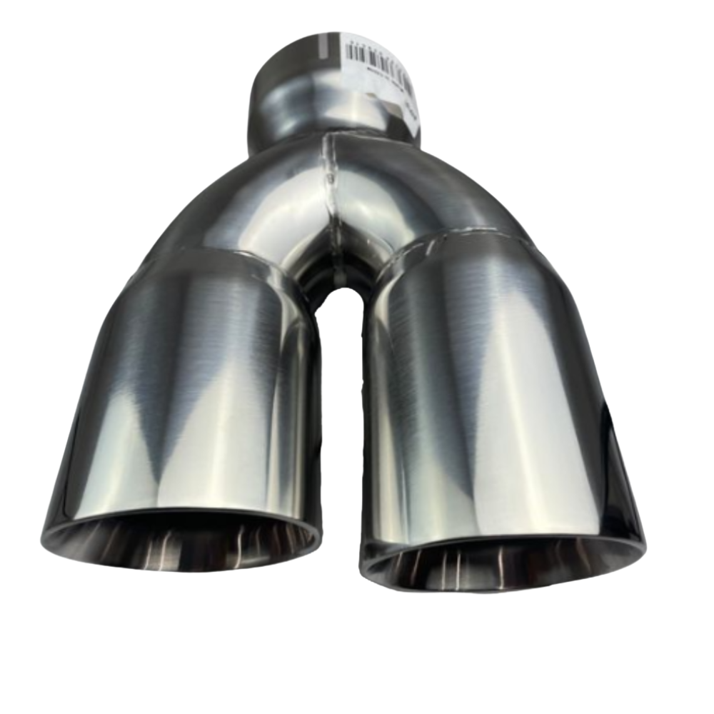 Redback 3" Dual Exhaust Tip Left hand side Angle Cut Double Wall - RYP101