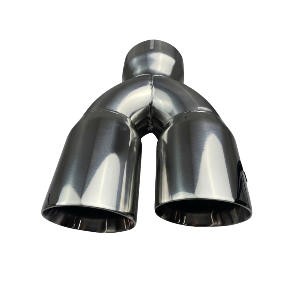 Redback 3" Dual Exhaust Tip Right hand side Angle Cut Double Wall - RYP102