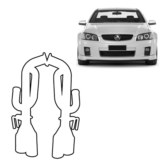 ESA - Holden Commodore VE Ute Twin Rear 2 1/2" J-Pipe Kit RHS with TYP083 Tip