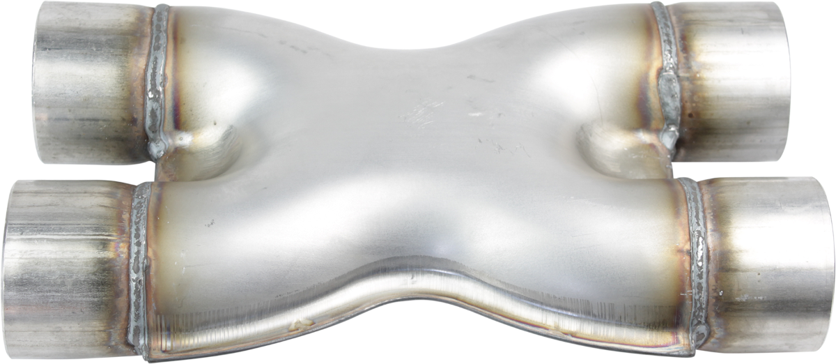 Redback X-Pipe - Twin, 75mm(3"), 409 Stainless - XP076-409