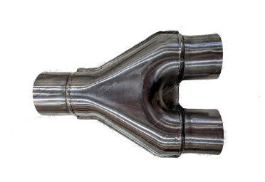Mercury - SINGLE 2.1/4" IN - DUAL 2.1/4" OUT S409 Y-PIPE POLISHED