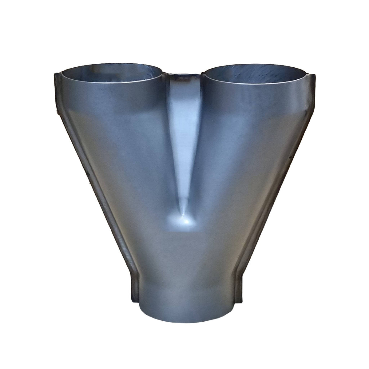 Redback 4" Y-PIPE SINGLE 4" IN 4" X 2 OUT 409 Stainless Steel - YP101-409