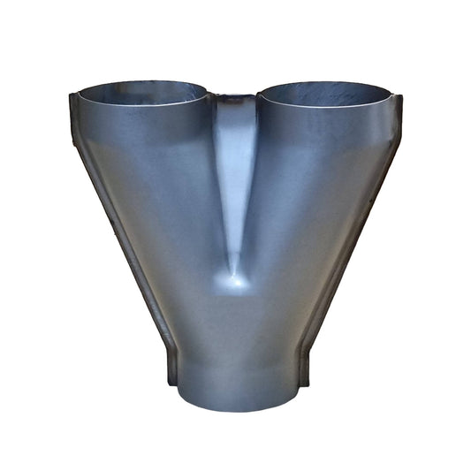 Redback 4" Y-PIPE SINGLE 4" IN 4" X 2 OUT 409 Stainless Steel - YP101-409