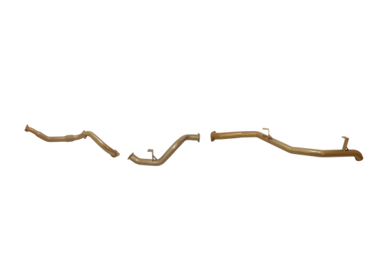 King Brown - Toyota Landcruiser 70/78 Series V8 4.5L Single Turbo Troopy March 2007 to August 2016 (without DPF/Air Purifier) - Single 3" with Rear Pipe Only Kit