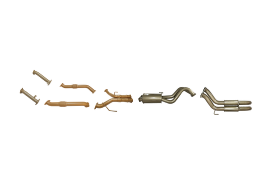 King Brown - Toyota Landcruiser 200 Series V8 4.5L Diesel Twin Turbo 2008 to Sep 2015 (without DPF/Air Purifier) - Twin 3" Kit