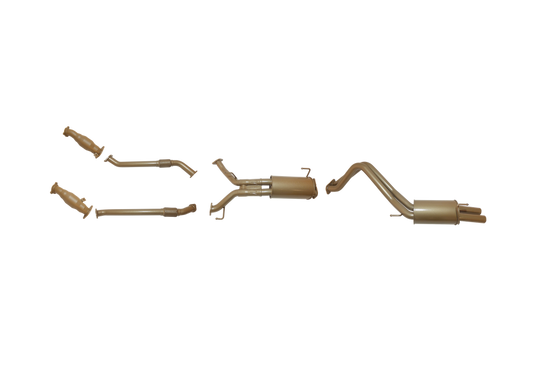 King Brown - Toyota Landcruiser 200 Series V8 4.5L Diesel Twin Turbo 2008 to Sep 2015 (without DPF/Air Purifier) - Twin 2 1/2" with Cats Kit