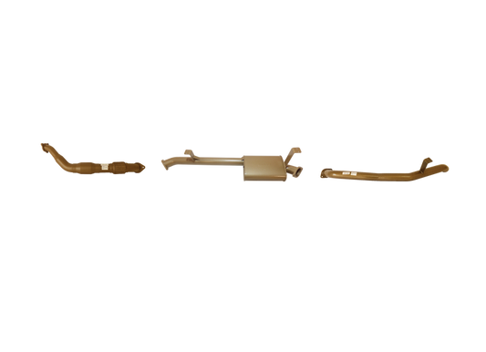King Brown - Toyota Landcruiser 70/76 Series V8 4.5L Single Turbo Wagon March 2007 to August 2016 (without DPF/Air Purifier) - Single 3" With Cat and Centre Muffler Kit.