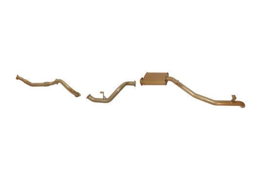 King Brown - Toyota Landcruiser 70/78 Series V8 4.5L Single Turbo Troopy March 2007 to August 2016 (without DPF/Air Purifier) - Single 3" rear Muffler or Resonator Kit