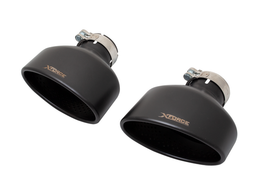 XForce - AUDI RS3 8V Hatch (09/2015-2021) Stainless Steel Matte Black Hatch Tip