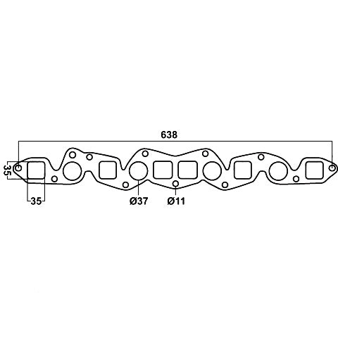 Redback Header Gasket for Nissan Patrol, P40 3956cc, 6 Cylinders - DSF048