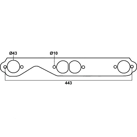 Redback Header Gasket for Chevrolet Small-Block 307ci (5031cc), 327ci (5358cc), 350ci (5735cc) & 400ci (6560cc), Round port - DSF123