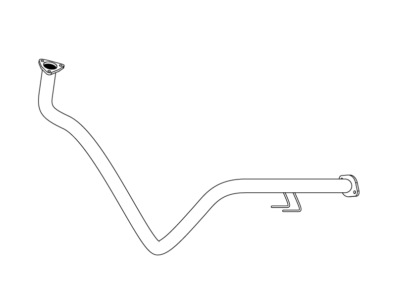 Redback Standard Replacement Engine Pipe for Toyota Hilux LN167R 3.0L 5L 1997-2005 - E1440