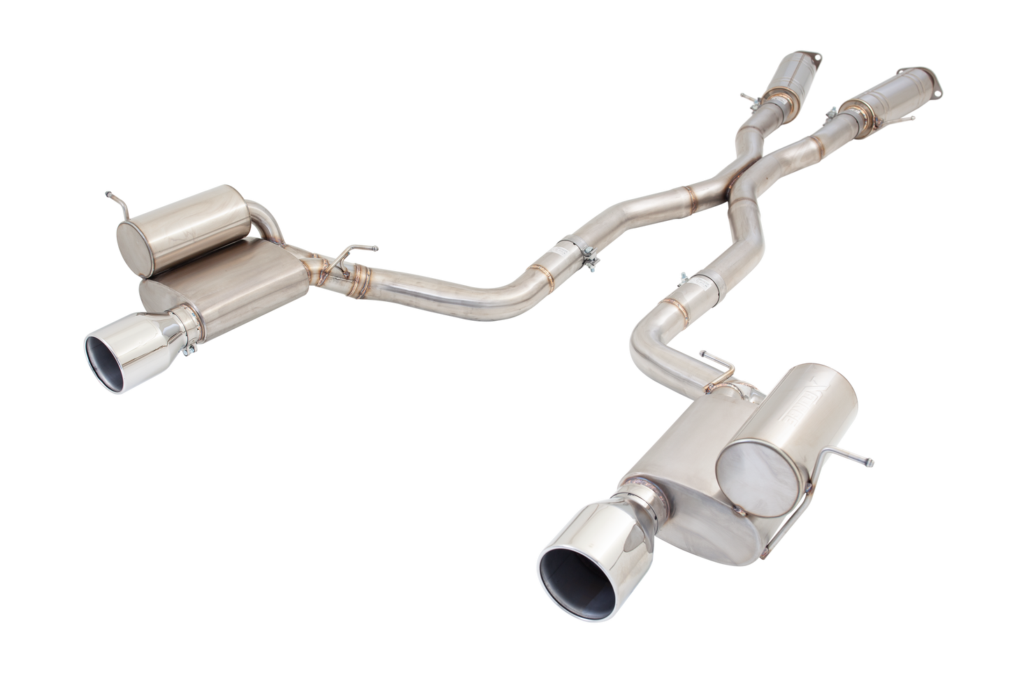 XFORCE - Jeep Grand Cherokee 2012+ SRT8 6.4L Brushed Stainless Steel Twin 3" inch Catback System