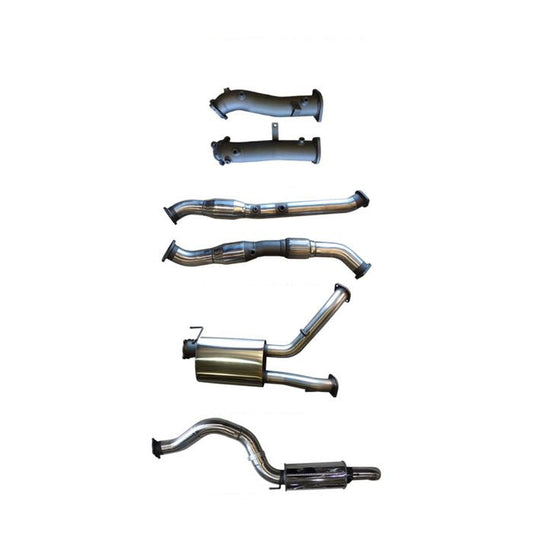 Manta | Twin 3″ Turbo Back Exhaust System with Cats, Muffler & 4″ Tailpipe | Toyota Landcruiser VDJ200 4.5L V8 Wagon 2015–2021