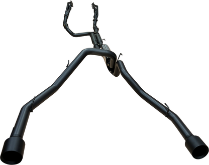 Manta | Twin 3″ Full Exhaust with Extractors, Cats & 5″ Black Tips | RAM DS 1500 5.7L V8 Ute 2009–2024