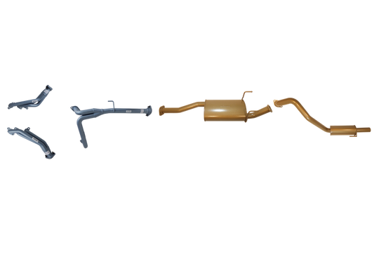King Brown - Toyota Prado 95 Series 3.4 Litre V6 Petrol 1996-2003 - Single 2 1/2" With Headers Kit