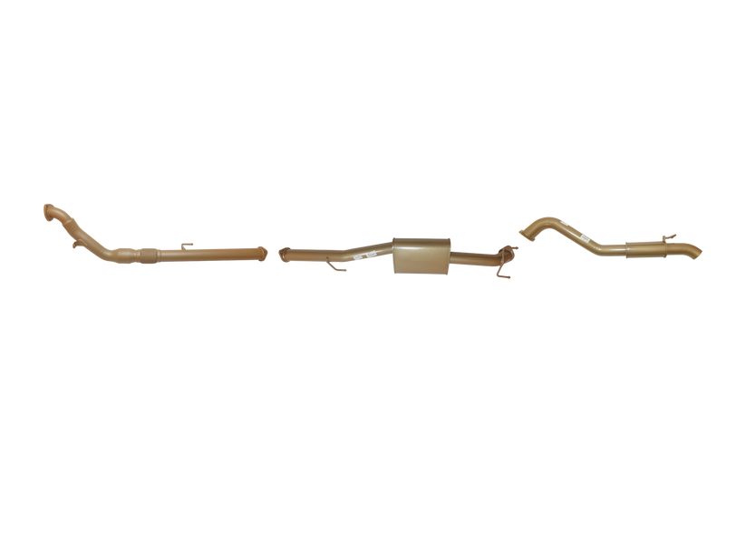 King Brown - Toyota Hilux 150 Series 3L TD D-4D (1KD-FTV) 2005 to Sep 2015  - Single 3" With Centre Muffler and Front Pipe CAT Kit