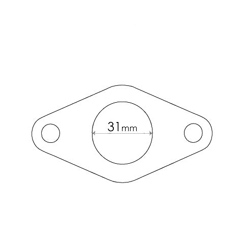 Redback Flange Gaskets for Holden blue motor hot box, ID 31mm, 2 Bolts - GMG179