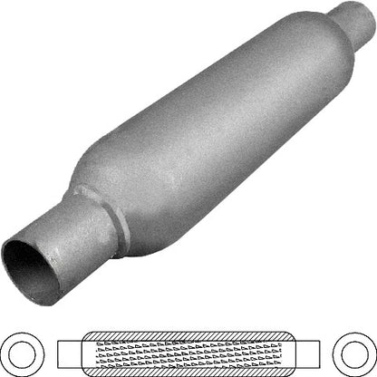 Redback 3 1/2" Round, 15" Long, 2", C/C, Spiral Louvered With Spigots, Mild - HD15200