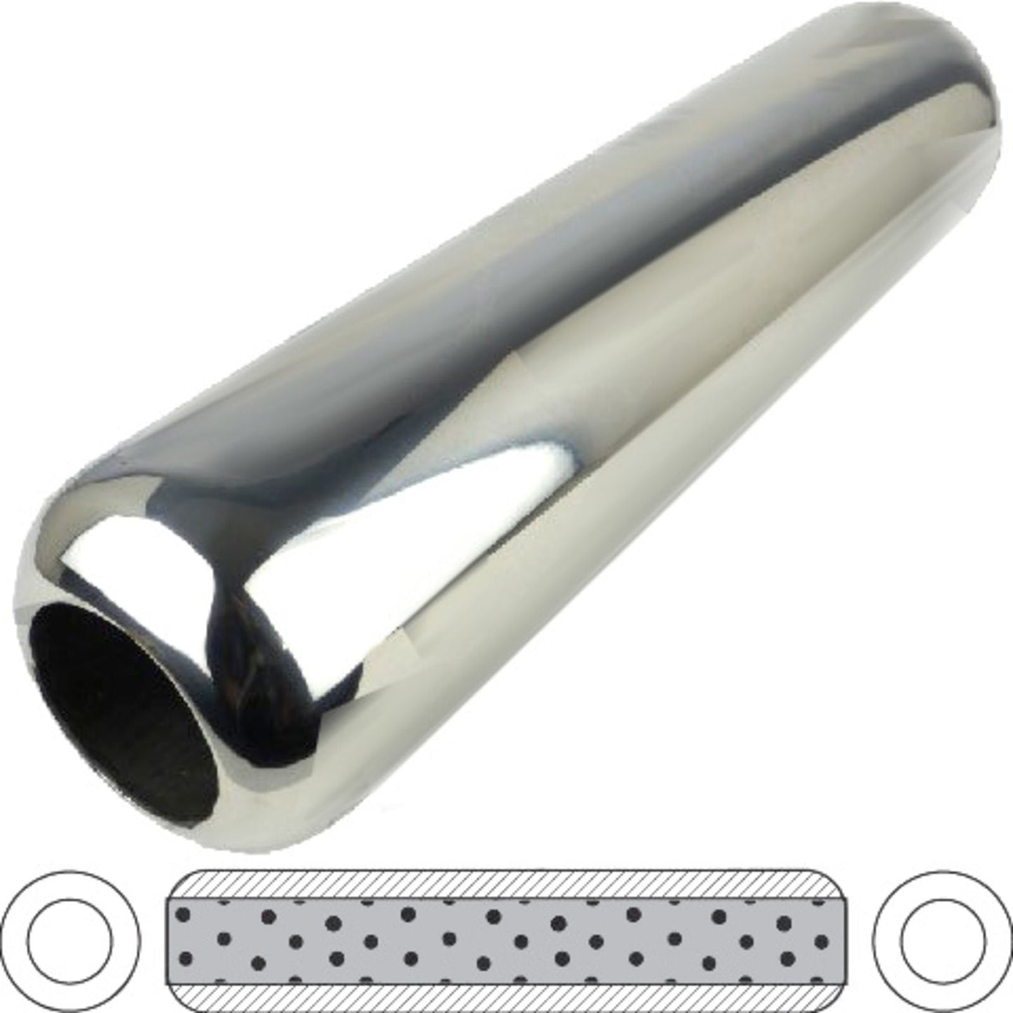 Redback - 2.25" Hotdog Centre/Centre 15" Round Stainless Steel