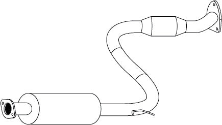Redback Standard Replacement Exhaust for Mitsubishi Magna 1996-2004, Mitsubishi Verada 1996-2004 - M5629