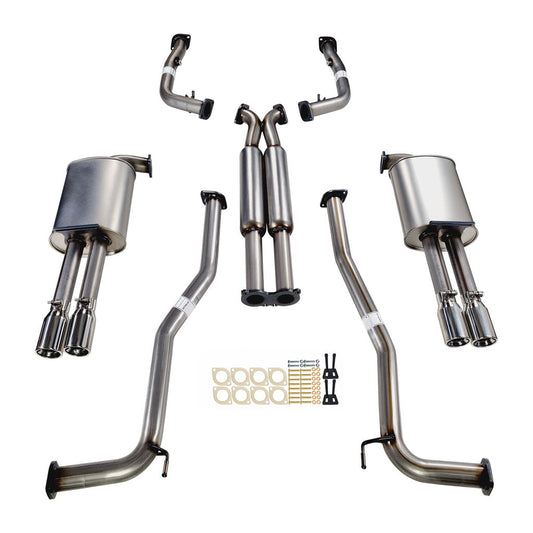ESA - Holden Commodore VE VF V6 V8 Ute 2.5" Kit with 2 x Hotdog, X-Pipe & 4 x SC Tips - Stainless Steel 409L