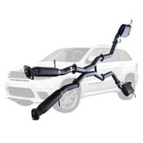 ESA 4X4 - Twin 3 Inch Cat Back Exhaust With Centre Hotdogs For SRT Jeep Grand Cherokee 2012 to 2021 OE Tips