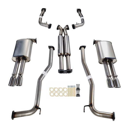 ESA - Holden Commodore VE, VF V6 V8 Sedan Wagon 2.5" Kit with 2 x Hotdog - Xpipe & 4 x AC Tips - XPS Stainless Steel 409L