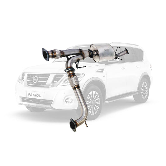 ESA 4X4 - Nissan Patrol Y62 5.6L V8 (2013-Current) SUV 3" Stainless Steel Centre Muffler Section to Factory Rear Exhaust