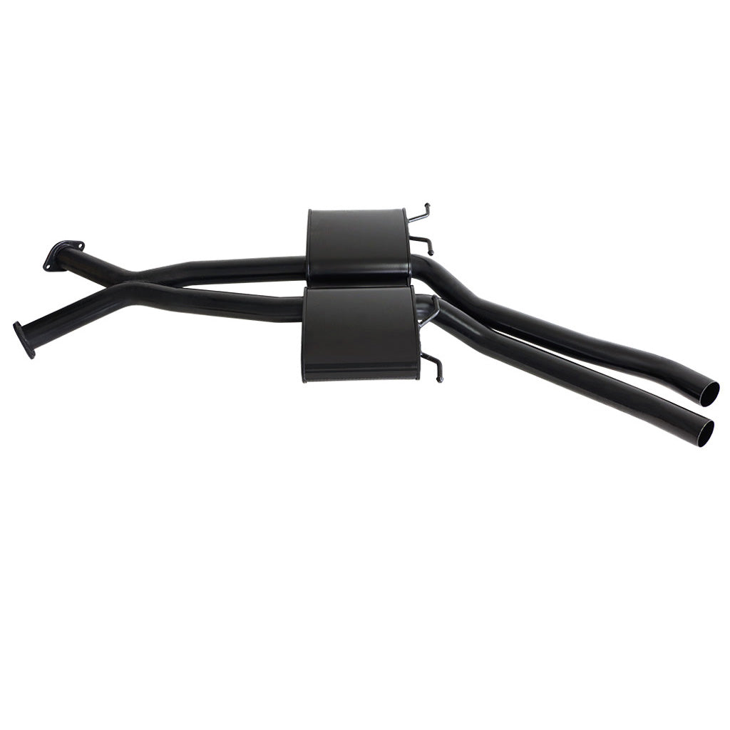 ESA - Holden Commodore VT-VZ V6 & V8 Sedan Twin 2 1/2" Kit - Inc X-pipe & Everflo Mufflers