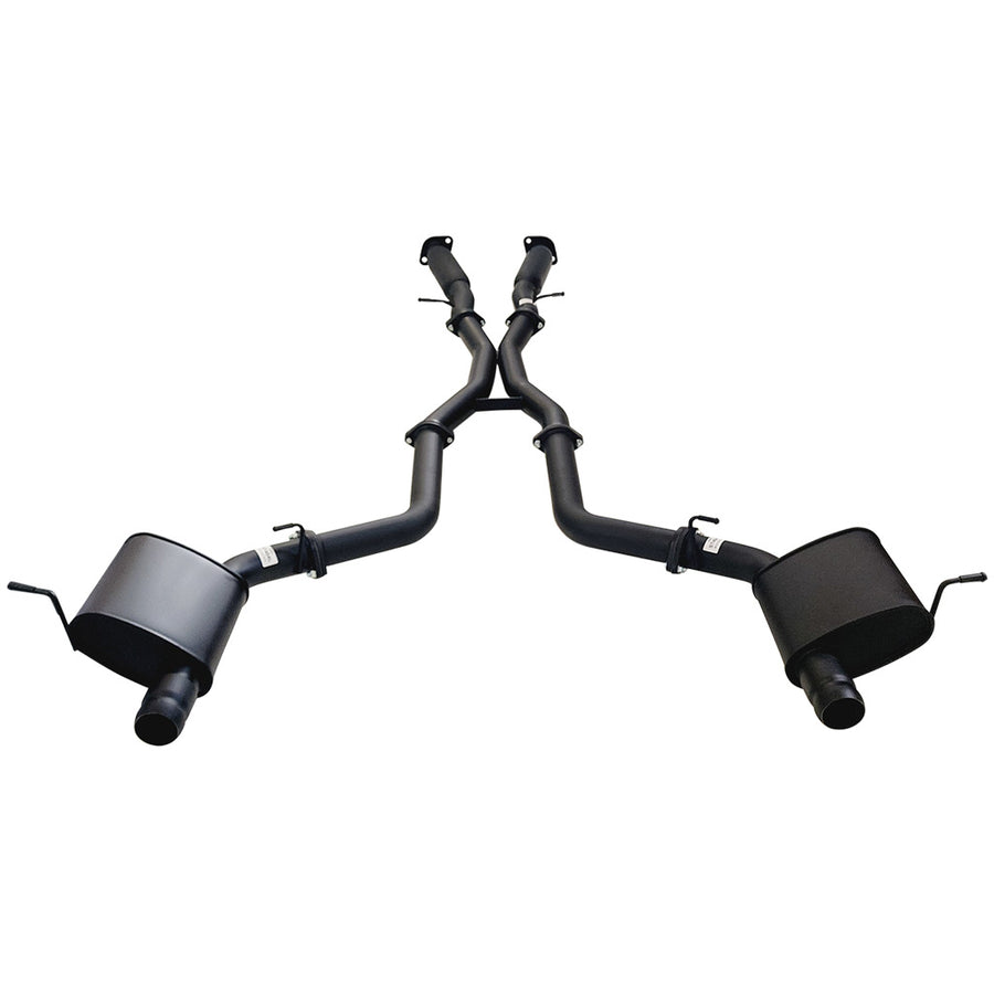 ESA 4X4 - Twin 3 Inch Cat Back Exhaust With Centre Hotdogs For SRT Jeep Grand Cherokee 2012 to 2021 OE Tips