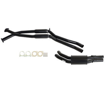 ESA - Holden Commodore VT-VZ V6 & V8 Sedan Twin 2 1/2" Kit - Inc X-pipe, Everflo Hotdogs & Muffler