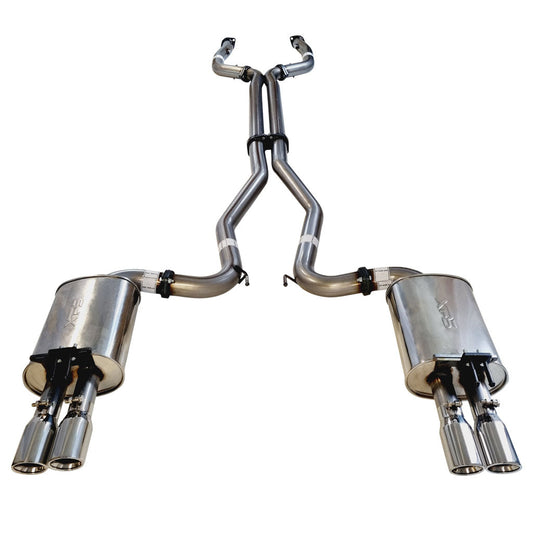 ESA - Holden Commodore VE VF V6 V8 Sedan Wagon Twin 3" Stainless Steel Catback Exhaust X Pipe & Angle Cut Tips