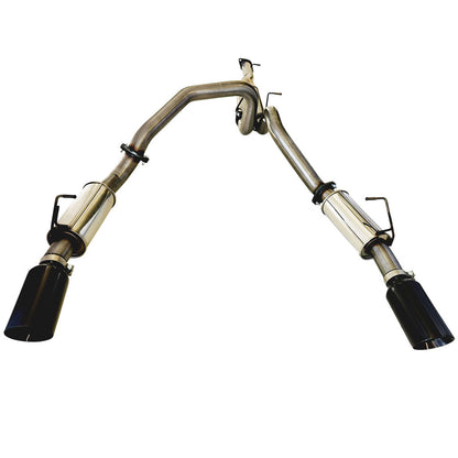ESA 4X4 - Ram 1500 DT 6.2L Supercharged V8 2021-Present Ute Twin 3" Cat Back Stainless Steel Pipe Only Exhaust System with 5" Black Chrome Tips for Limited and Laramie