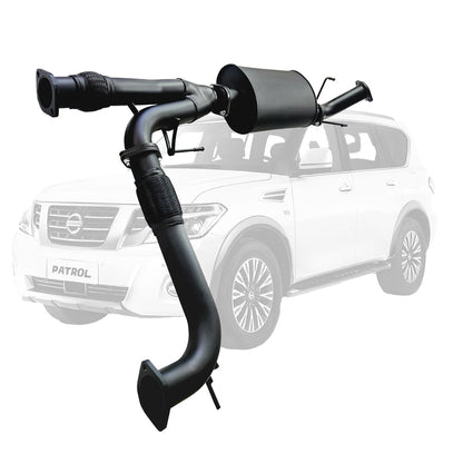 ESA 4X4 -  Nissan Y62 Patrol 3 Inch Stainless Steel 3 Inch Centre Muffler To Factory Rear Exhaust