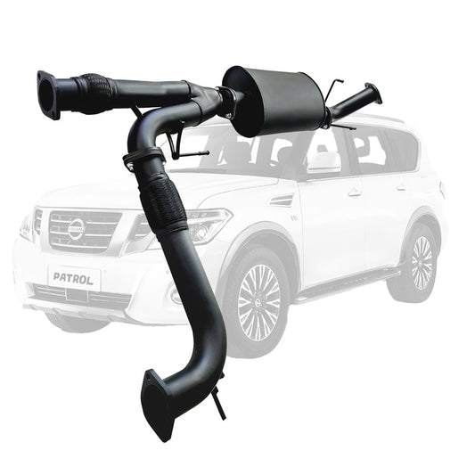 ESA 4X4 -  Nissan Y62 Patrol 3 Inch Stainless Steel 3 Inch Centre Muffler To Factory Rear Exhaust