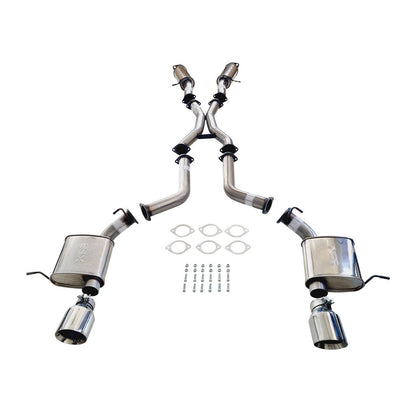 ESA 4X4 - Jeep Grand Cherokee SRT 6.4L V8 2012-Current SUV Stainless Steel 3" Exhaust with Stainless Steel Tips