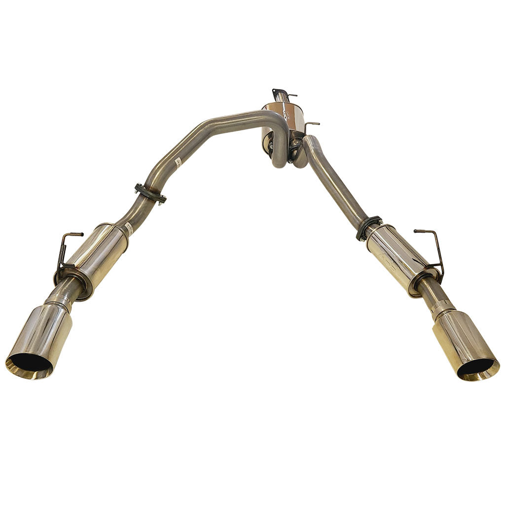 ESA 4X4 - Ram 1500 DT 6.2L Supercharged V8 Ute Twin 3" Cat Back Stainless Steel Exhaust System with 5" Polished Chrome Tips for Limited and Laramie