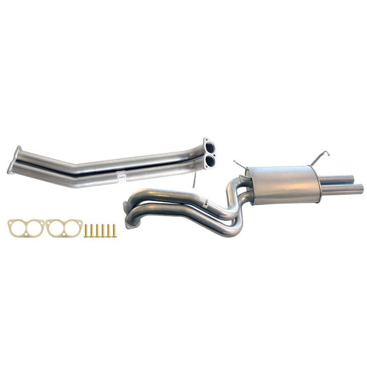 ESA - Ford Falcon BA - BF XR6T V8 Sedan Twin - Twin 2 1/2" Kit Inc Xpipe Delete Pipe & Everflo Muffler
