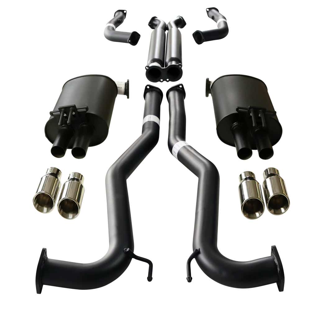 ESA - Holden Commodore VE VF V6 & V8 Sedan Wagon 3" Kit with 2 x Hotdog - X-pipe & 4 x AC Tips