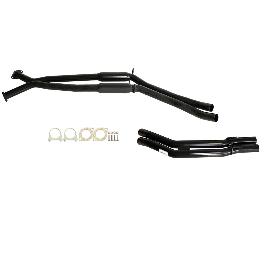 ESA - Holden Commodore VT-VZ V6 & V8 Ute Wagon Twin 2 1/2" Kit - Inc X-Pipe, Everflo Hotdogs & Tailpipe