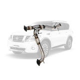 ESA 4X4 - Nissan Y62 Patrol 3 Inch Stainless Steel Center Muffler Delete to Factory Rear Exhaust