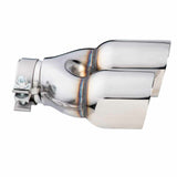 Exhaust Tip - 2.5 Inch In - Dual 3.5" Out - 9" Long LHS (Y-Piece - Inner Cone - Stainless Steel)