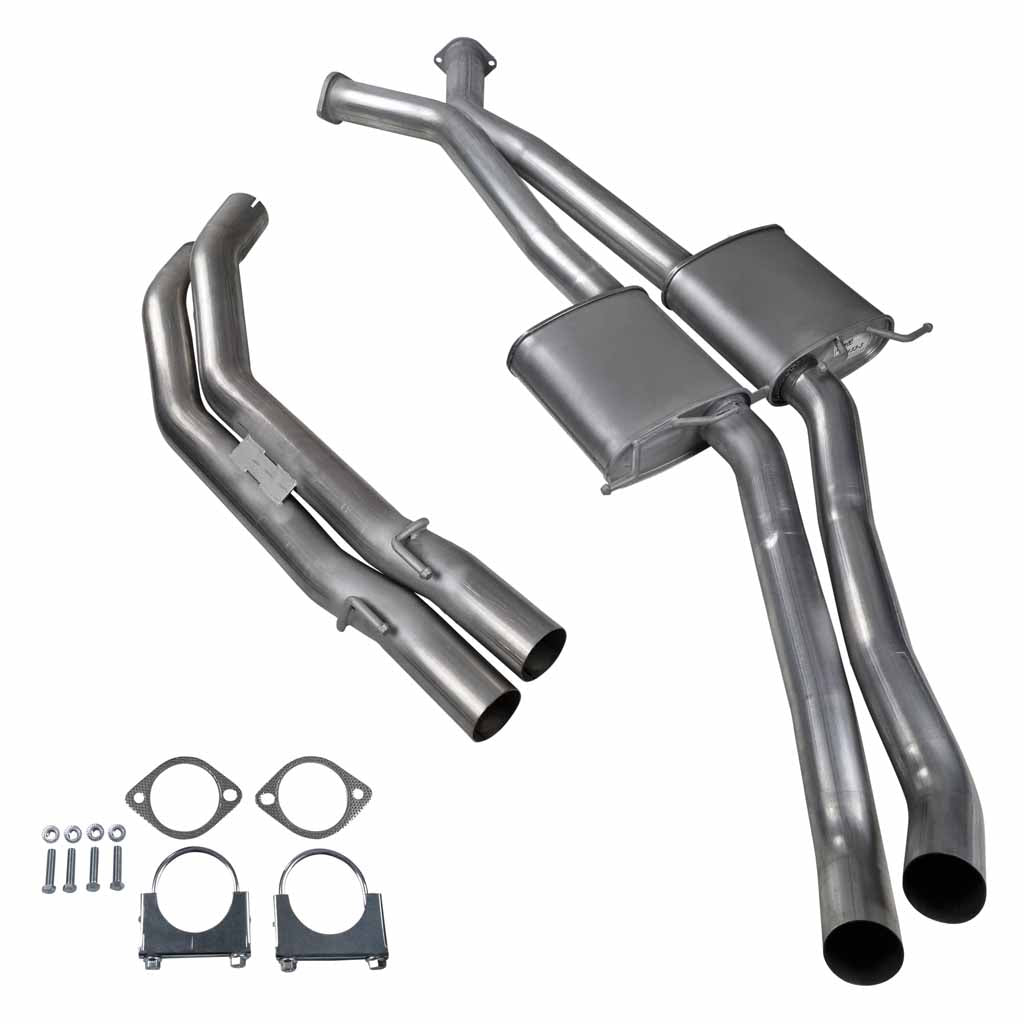 ESA - Holden Commodore VT-VZ V6 & V8 Ute Wagon Twin 3" Kit - Inc X-Pipe, Everflo Mufflers & Tailpipe