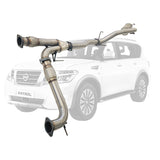 ESA 4X4 - Nissan Y62 Patrol 8cyl 5.6L V8 3 Inch Stainless Steel Exhaust With Centre Pipe And Rear Muffler