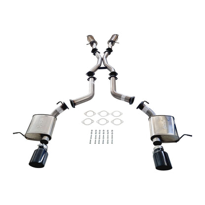 ESA 4X4 - Jeep Grand Cherokee SRT 6.4L V8 (2012-Current) SUV Stainless Steel 3" Exhaust with Black Chrome Tips