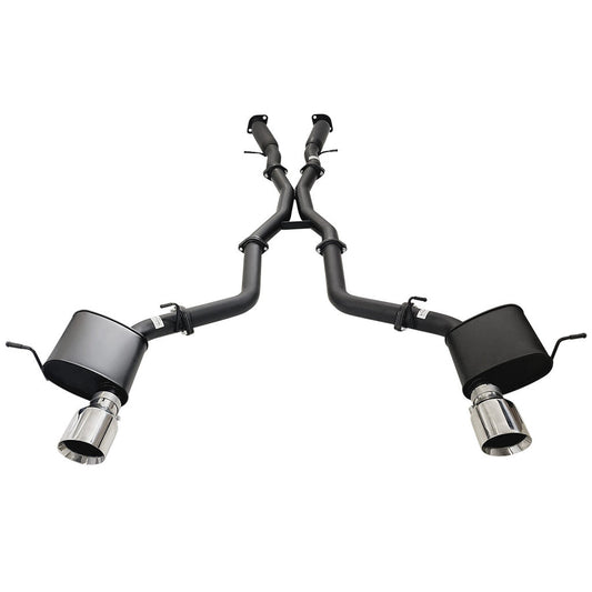 ESA 4X4 - Twin 3 Inch Cat Back Exhaust With Centre Hotdogs For SRT Jeep Grand Cherokee 2012 to 2021 SS Tips